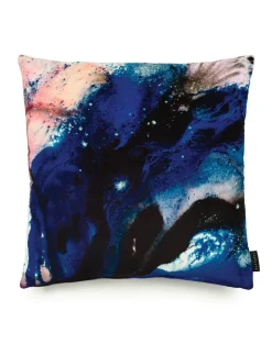 17 Patterns Beyond Nebulous Pink & Blue Cushion