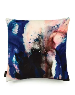 17 Patterns Beyond Nebulous Pink & Blue Cushion