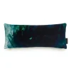 17 Patterns Beyond Nebulous Green & Blue Lumbar Cushion
