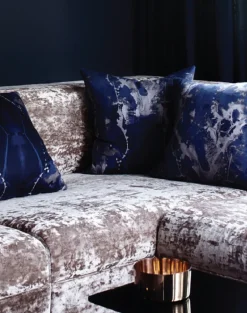 17 Patterns Blotto Navy Cushion