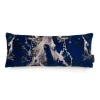 17 Patterns Blotto Navy Lumbar Cushion