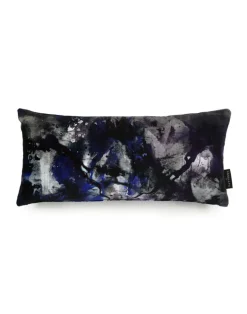 17 Patterns Nebulous Infinity Black & Blue Lumbar Cushion
