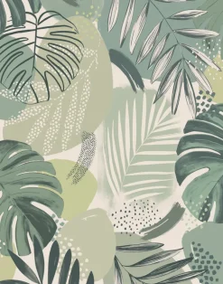 ABSTRACT JUNGLE LEAF GREEN