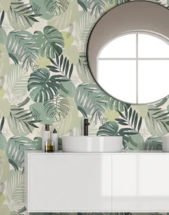 ABSTRACT JUNGLE LEAF GREEN