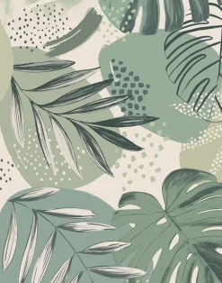 ABSTRACT JUNGLE LEAF GREEN