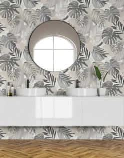 ABSTRACT JUNGLE PUTTY GREY