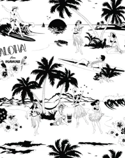 Aloha! Wallpaper Black & White