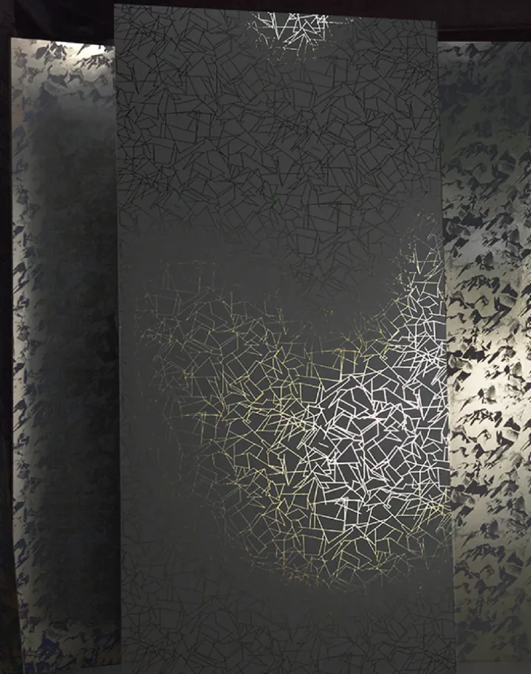 Angles, Gold & Lead Grey