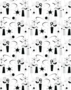Atomic Wallpaper, Black & White