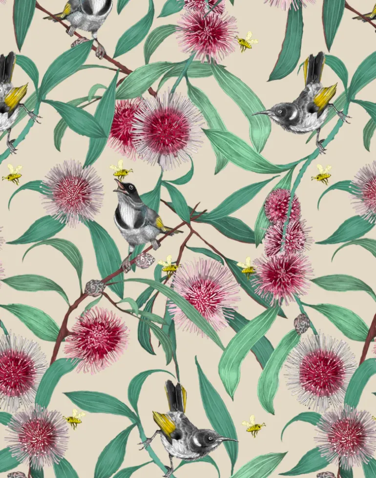 Bees in the Hakea, Cream