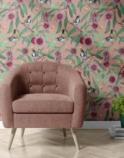 Bees in the Hakea, Dusty Pink