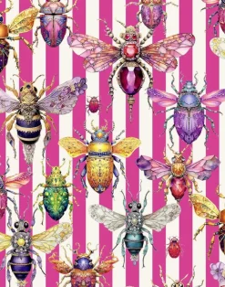 Bejeweled Bugs, Bright Pink Stripe
