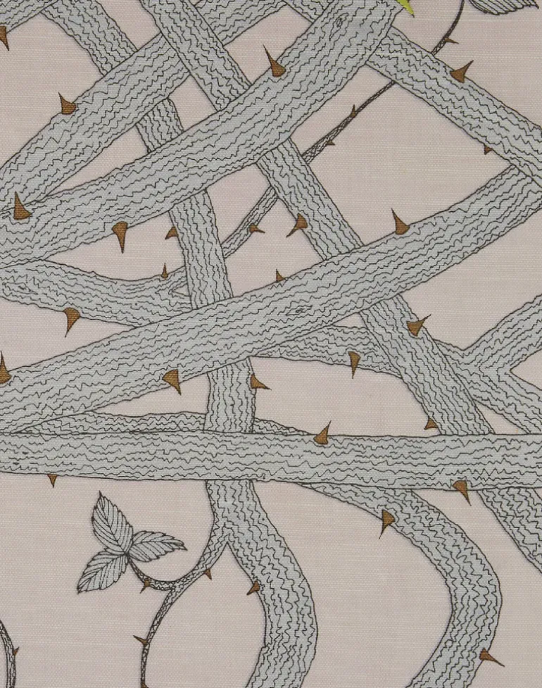 Brambleweb Linen Union Fabric, Nude