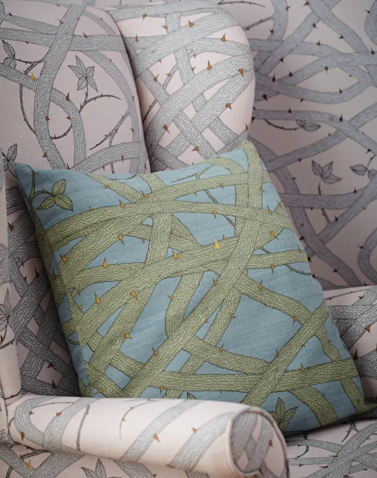 Brambleweb Linen Union Fabric, Nude