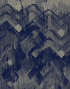 Brushed Herringbone, Blue