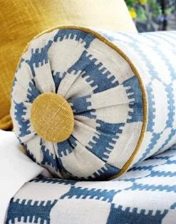 Capri Linen Fabric, Blue