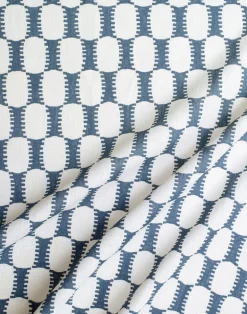 Capri Linen Fabric, Blue