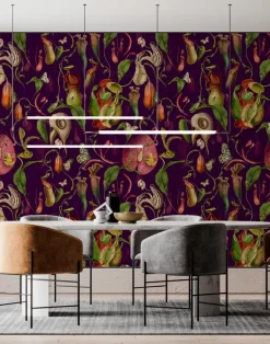 Carnivus Purple Wallfabric