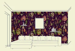 Carnivus Purple Wallfabric