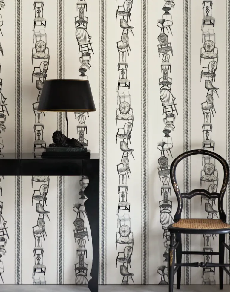 Chairs, Black on Parchment