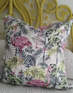Charlotte Jade Tropical Flora Cushion Cover