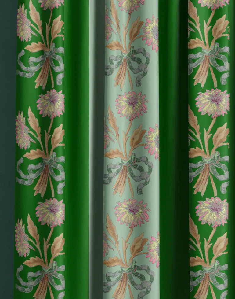 Chateau Stripe, Green & Mint Fabric