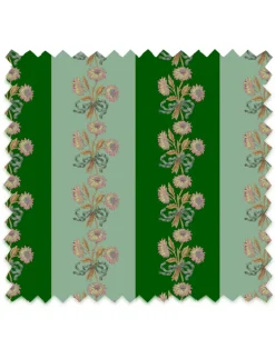 Chateau Stripe, Green & Mint Fabric