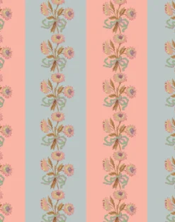 Chateau Stripe, Peach & Cloud Fabric