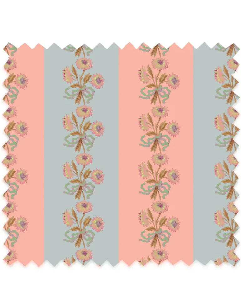 Chateau Stripe, Peach & Cloud Fabric