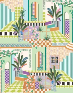 Chatelaine Mural, Chatelaine Green With Envy