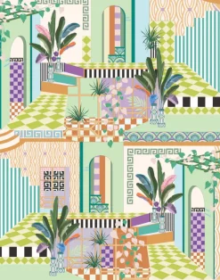 Chatelaine Mural, Chatelaine Green With Envy