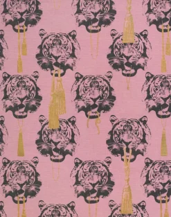 Coco Tiger Fabric, Pink