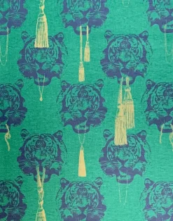 Coco Tiger Green Fabric