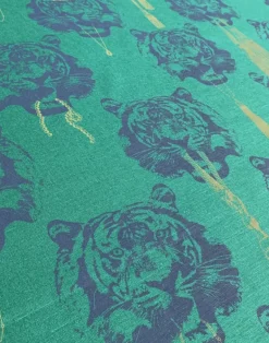 Coco Tiger Green Fabric