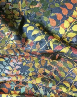 Confetti Leaves Fabric, Ash Grey