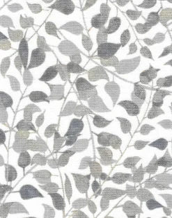 Confetti Leaves Fabric, Indigo Grey