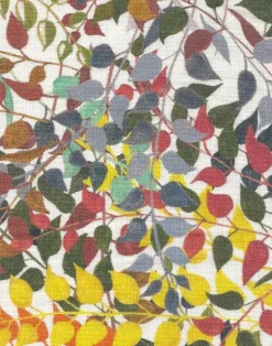 Confetti Leaves Fabric, Natural