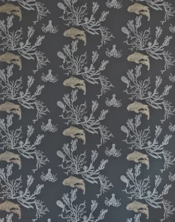 Coral, Charcoal and Gold