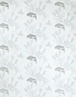 Coral, Pale Grey and Silver