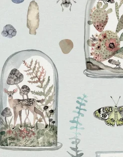 Curio, Gris - Linen Fabric