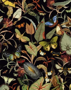 Dark Butterfly Wallfabric