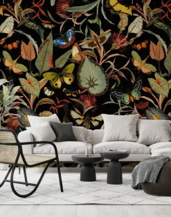 Dark Butterfly Wallfabric