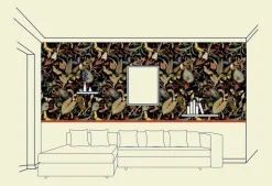 Dark Butterfly Wallfabric