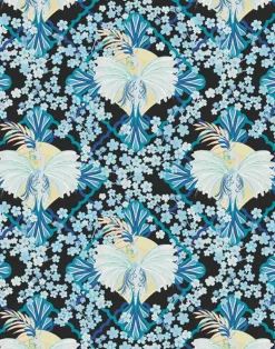 Faded Glamour Nights, China Blue on Black