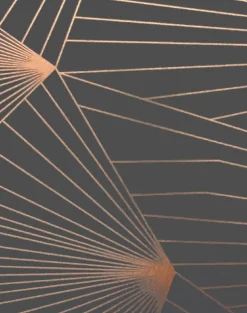 Fan, Copper Rose & Lead Grey