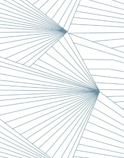 Fan, French Blue & White