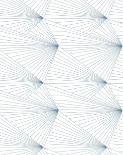 Fan, French Blue & White