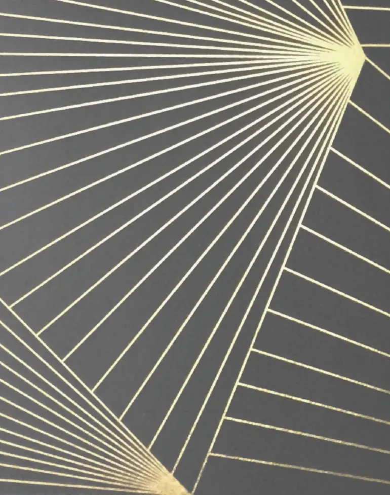 Fan, Gold & Lead Grey