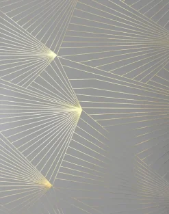 Fan, Gold & Zinc Grey