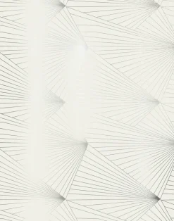 Fan, Pewter & White Stone